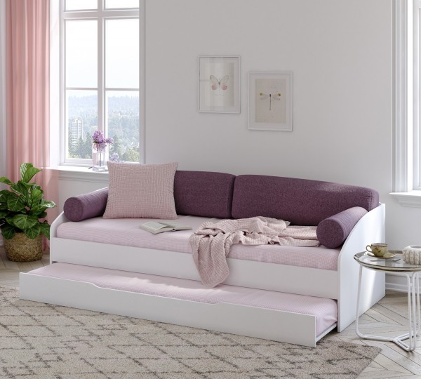 Cilek LINE Sofabett mit Bettkasten, 90x200 cm - weiss