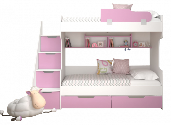 Etagenbett HAPPY in pink