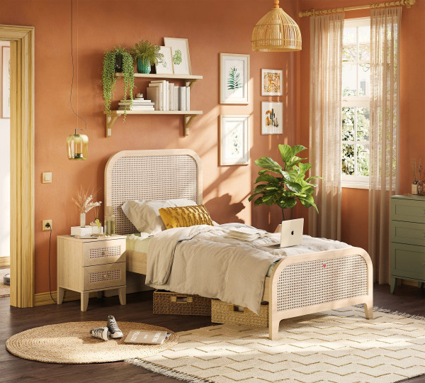Cilek LOOF Jugendbett in Rattan Optik