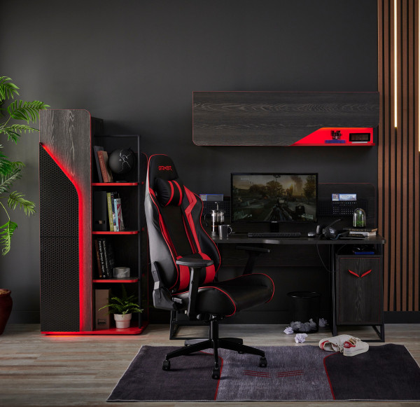 Jugendzimmer GAMER, 4-teilig Arbeitsbereich