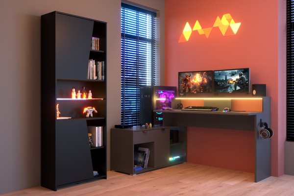 Parisot Gaming Set Work 2 – Schreibtisch &amp; Schrank