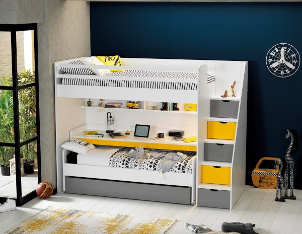 Almila NEO Etagenbett mit Schreibtisch
