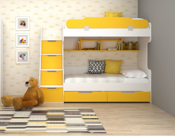 Etagenbett HAPPY in gelb