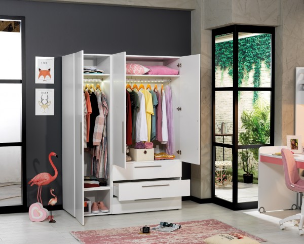 Almila NEO Kleiderschrank, 3-trg.