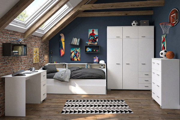 Parisot Kinderzimmer-Set Sleep 40 Weiss, 5-teilig
