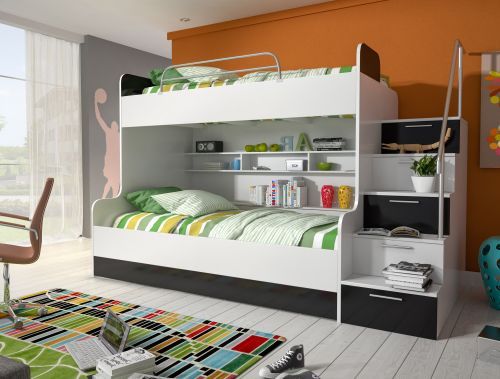 Etagenbett Kinderbett Tito Mit Seitlicher Treppe Rechts Ebay