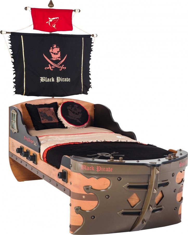 Cilek Black Pirate Piratenschiff Bett, 90x190 cm | eBay